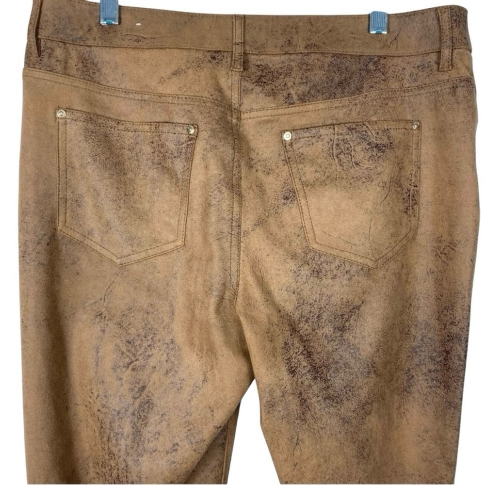 Chicos Brown Leather Pants - Picture 6 of 8